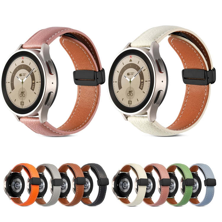 Cinturino in vera pelle con fibbia pieghevole 20-22mm