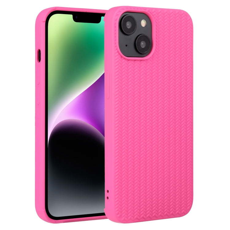 Custodia in silicone con trama intrecciata per iPhone 14 e 14 Plu