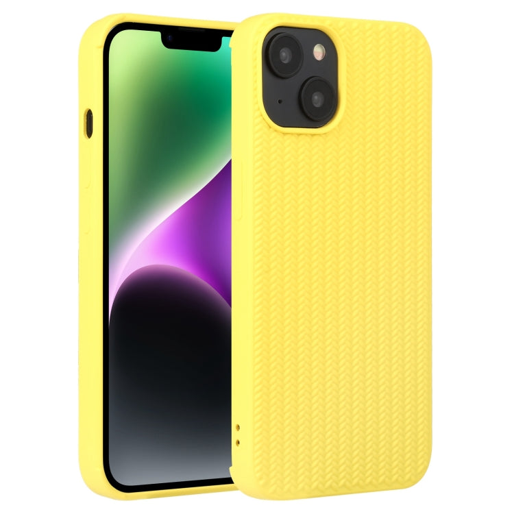 Custodia in silicone con trama intrecciata per iPhone 14 e 14 Plu