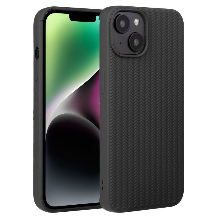 Custodia in silicone con trama intrecciata per iPhone 14 e 14 Plu