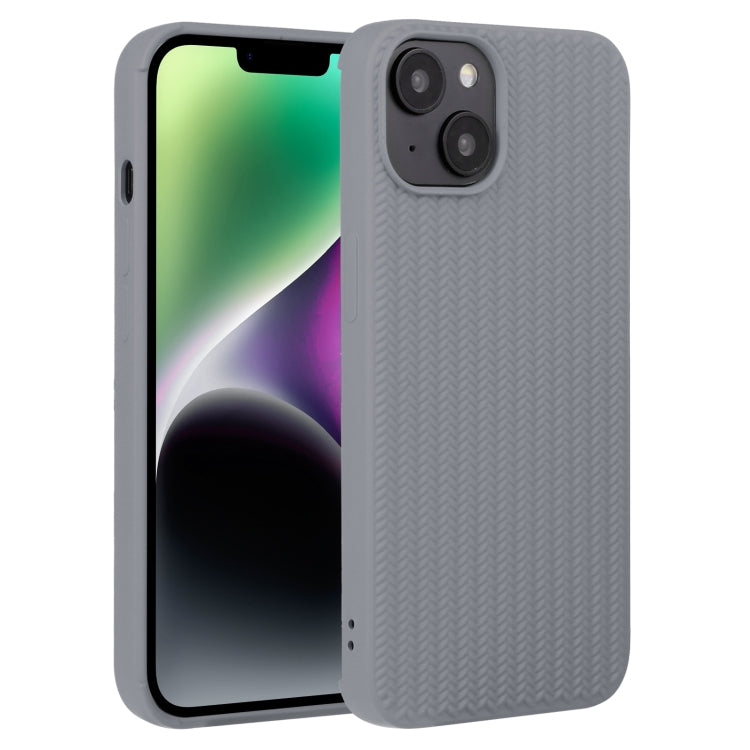 Custodia in silicone con trama intrecciata per iPhone 14 e 14 Plu