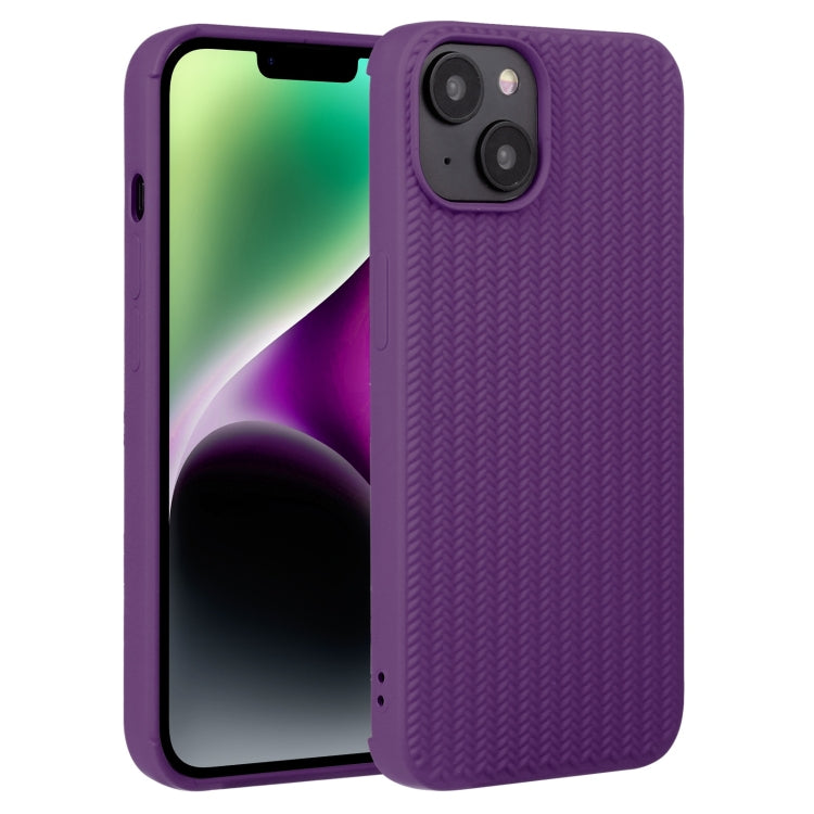 Custodia in silicone con trama intrecciata per iPhone 14 e 14 Plu