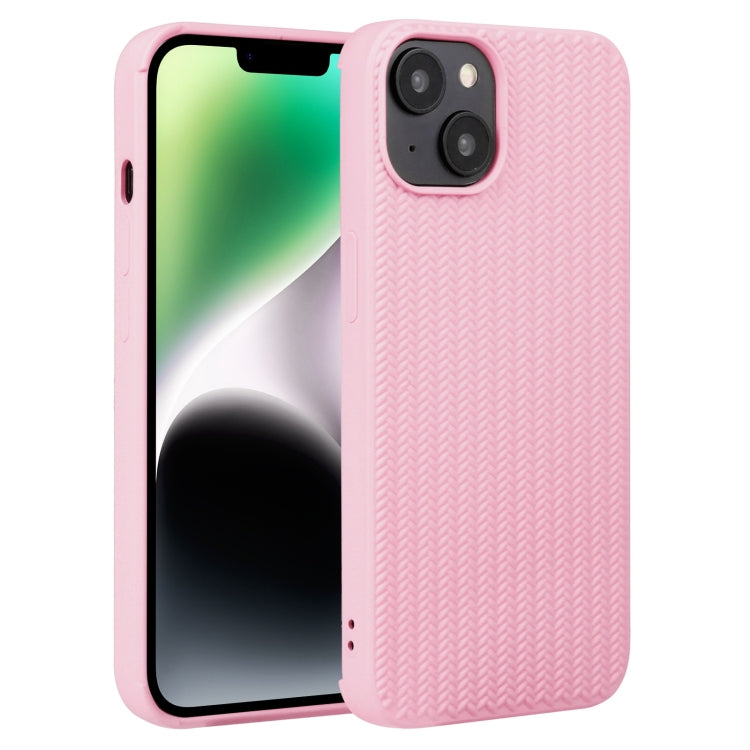Custodia in silicone con trama intrecciata per iPhone 14 e 14 Plu