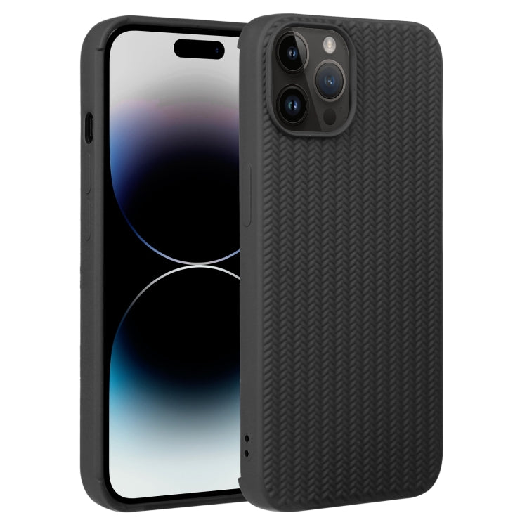 Custodia in silicone con trama intrecciata per iPhone 14 Pro