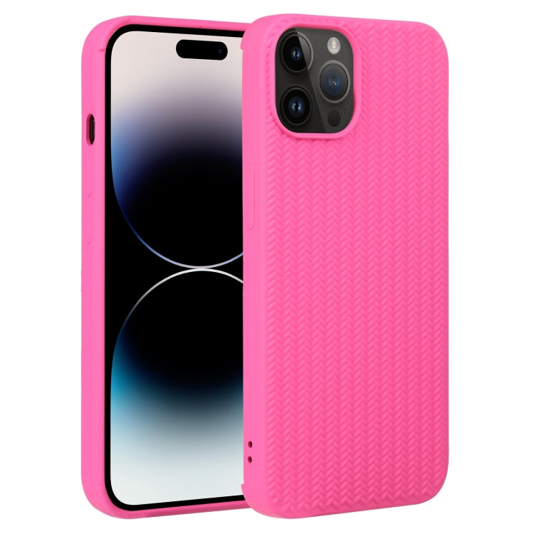 Custodia in silicone con trama intrecciata per iPhone 14 Pro