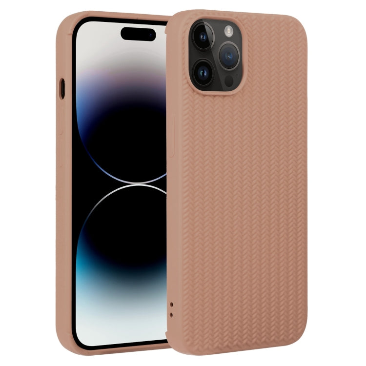 Custodia in silicone con trama intrecciata per iPhone 14 Pro