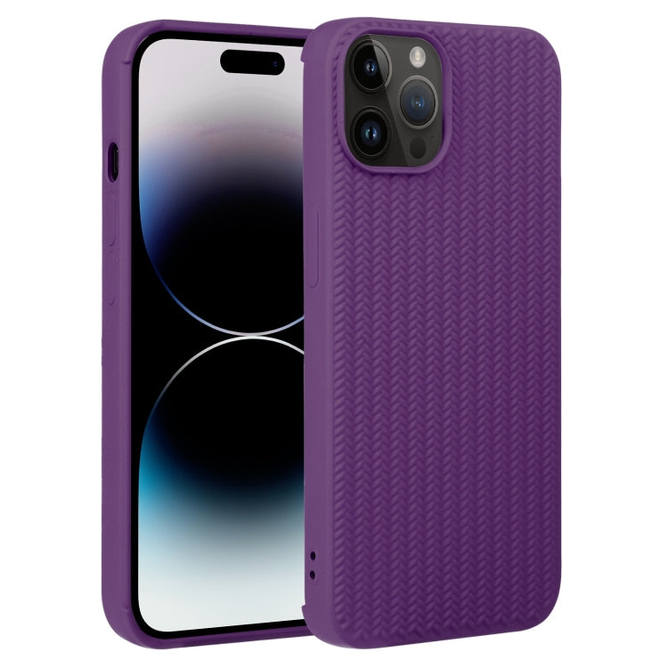 Custodia in silicone con trama intrecciata per iPhone 14 Pro