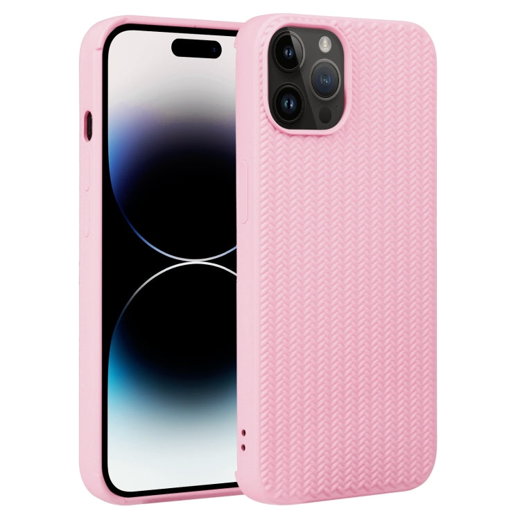 Custodia in silicone con trama intrecciata per iPhone 14 Pro