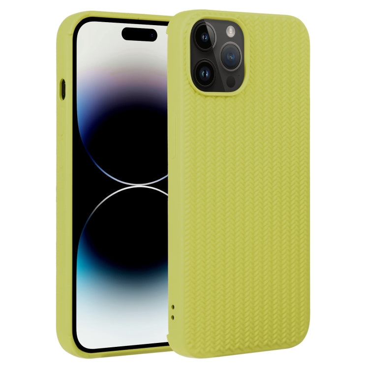 Custodia in silicone con trama intrecciata per iPhone 14 Pro