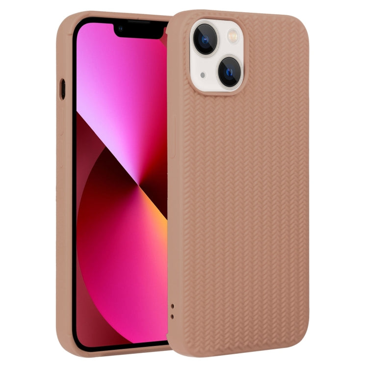 Custodia in silicone con trama intrecciata per iPhone 13 e 13 Pro