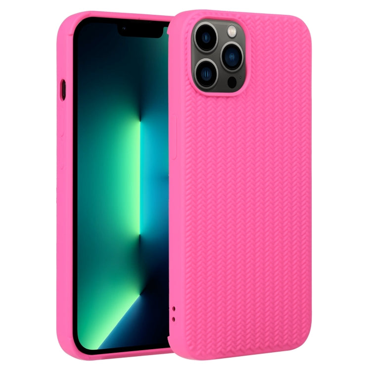 Custodia in silicone con trama intrecciata per iPhone 13 Pro Max