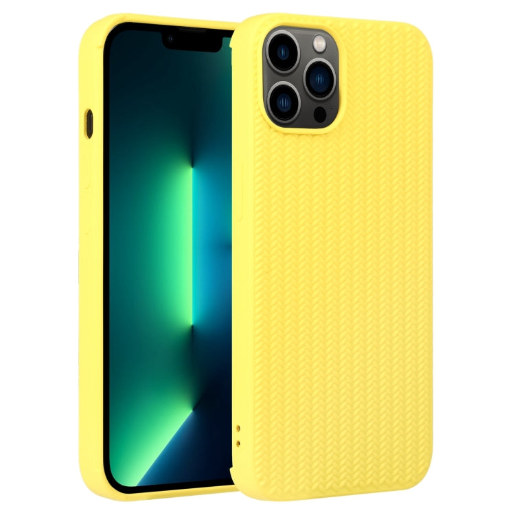Custodia in silicone con trama intrecciata per iPhone 13 Pro Max
