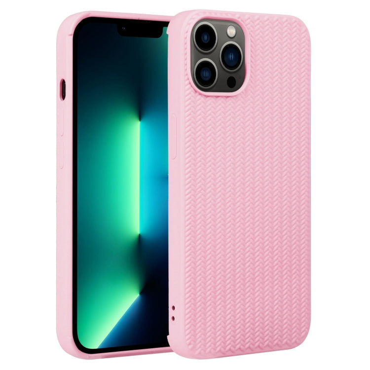 Custodia in silicone con trama intrecciata per iPhone 13 Pro Max