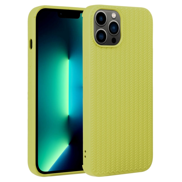 Custodia in silicone con trama intrecciata per iPhone 13 Pro Max
