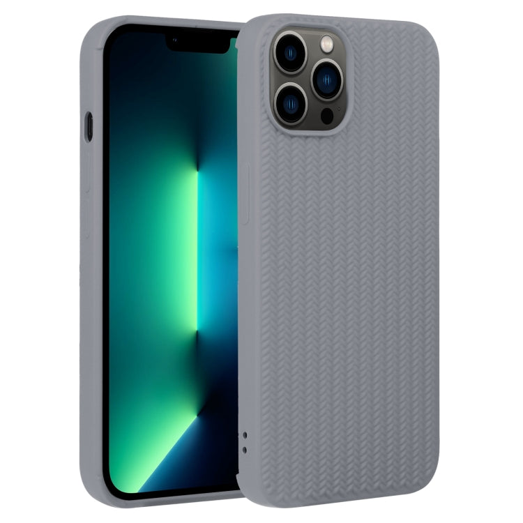 Custodia in silicone con trama intrecciata per iPhone 13 Pro Max