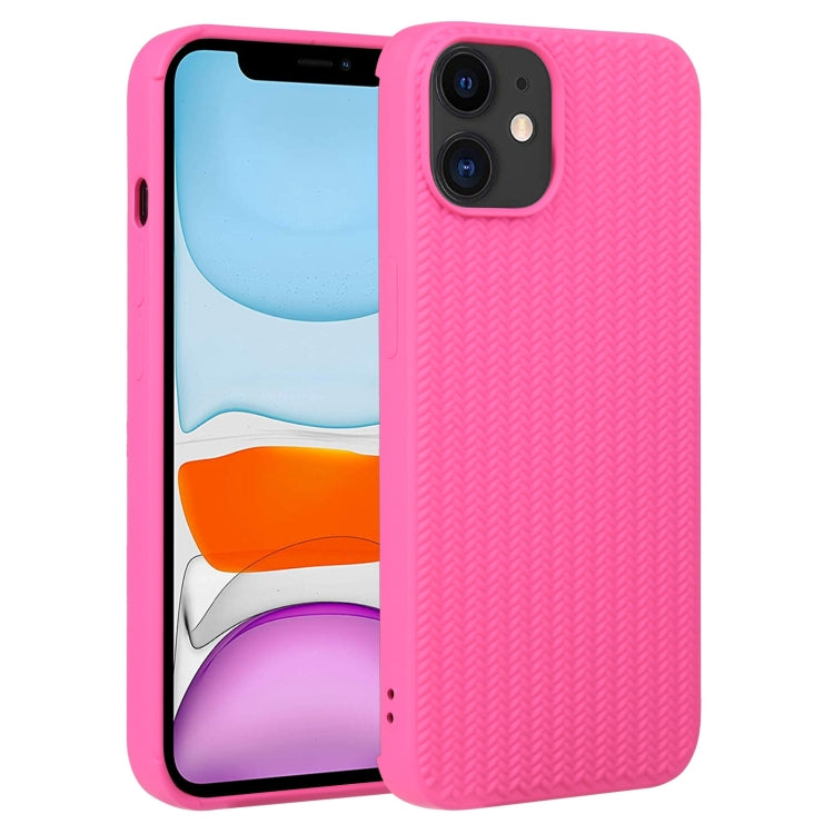 Custodia in silicone con trama intrecciata per iPhone 11
