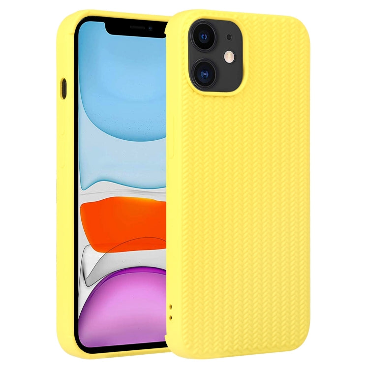 Custodia in silicone con trama intrecciata per iPhone 11