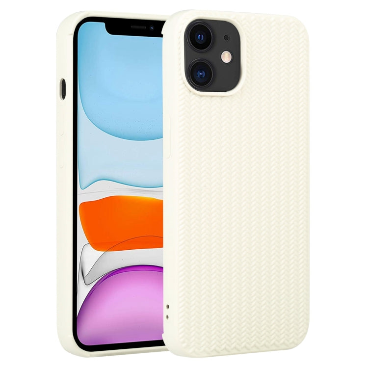 Custodia in silicone con trama intrecciata per iPhone 11