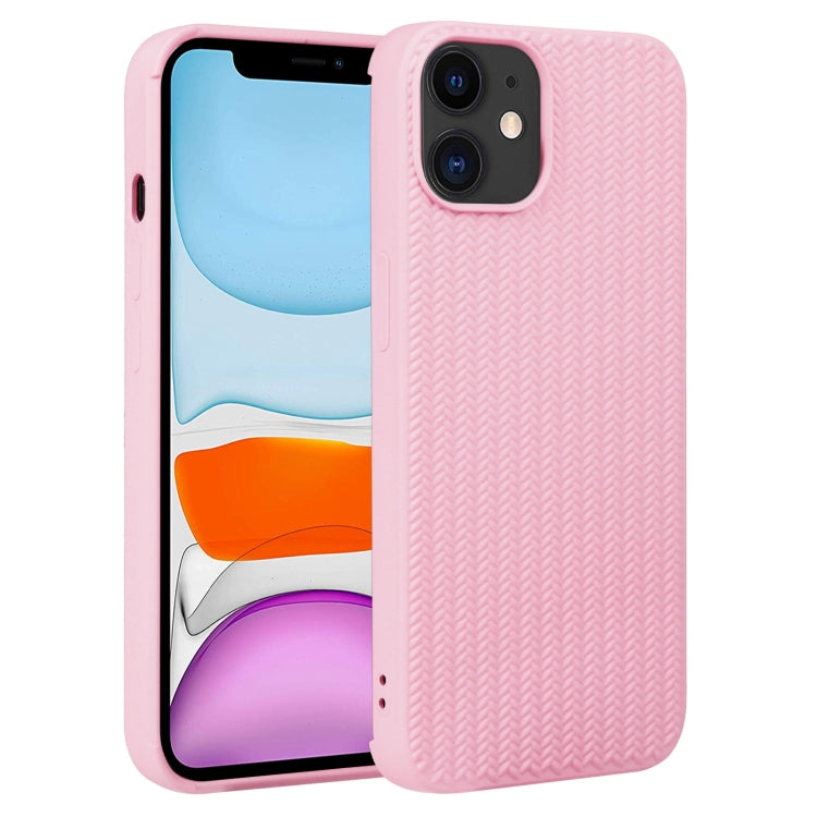 Custodia in silicone con trama intrecciata per iPhone 11