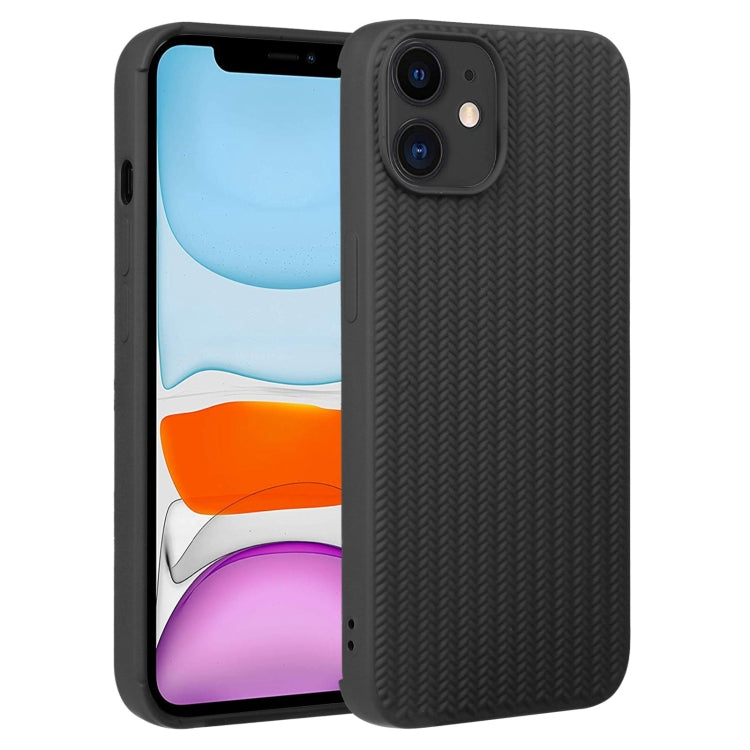 Custodia in silicone con trama intrecciata per iPhone 11