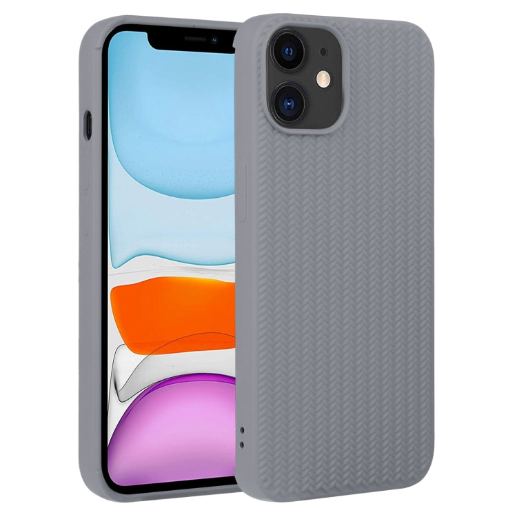 Custodia in silicone con trama intrecciata per iPhone 11