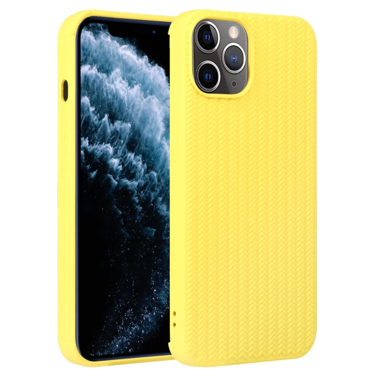 Custodia in silicone con trama intrecciata per iPhone 11