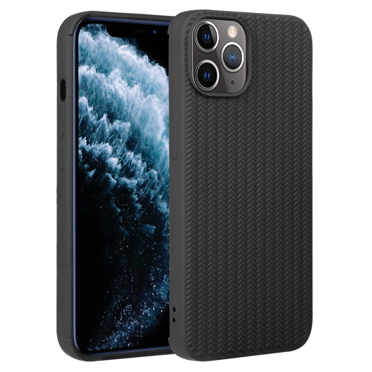 Custodia in silicone con trama intrecciata per iPhone 11