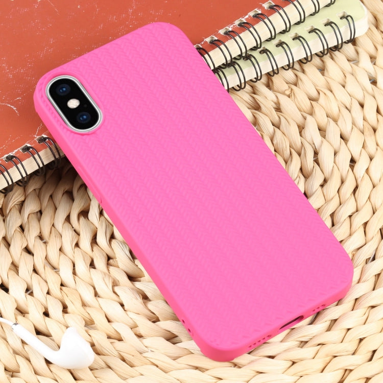 Custodia in silicone con trama intrecciata per iPhone XR
