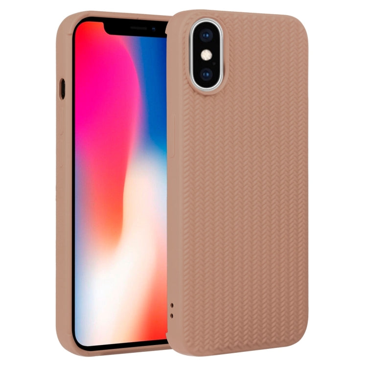 Custodia in silicone con trama intrecciata per iPhone XR
