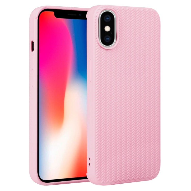 Custodia in silicone con trama intrecciata per iPhone XR