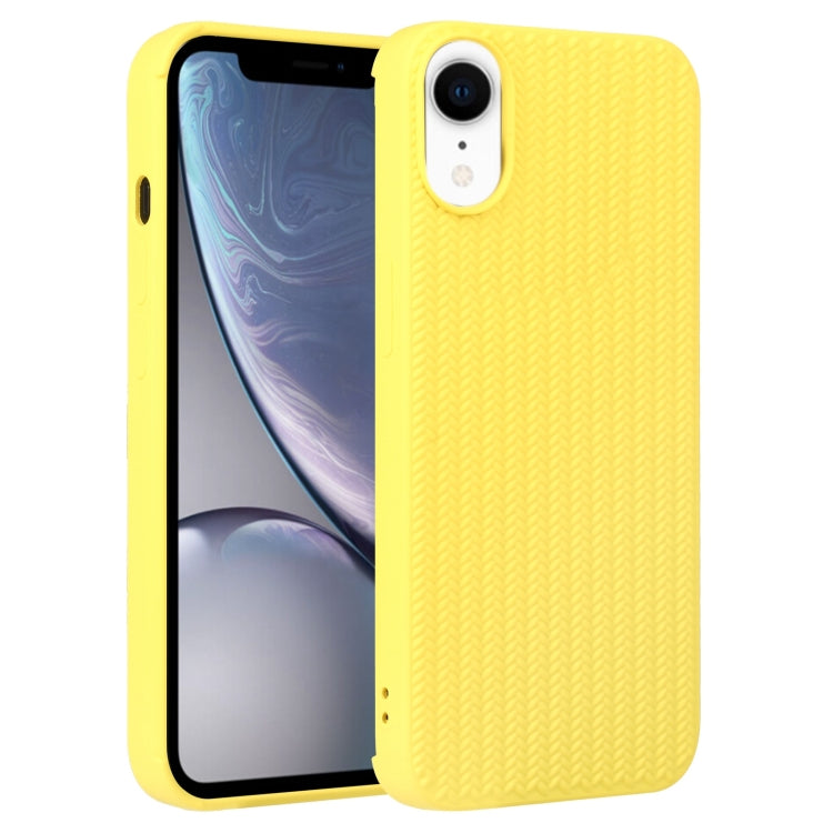 Custodia in silicone con trama intrecciata per iPhone XR