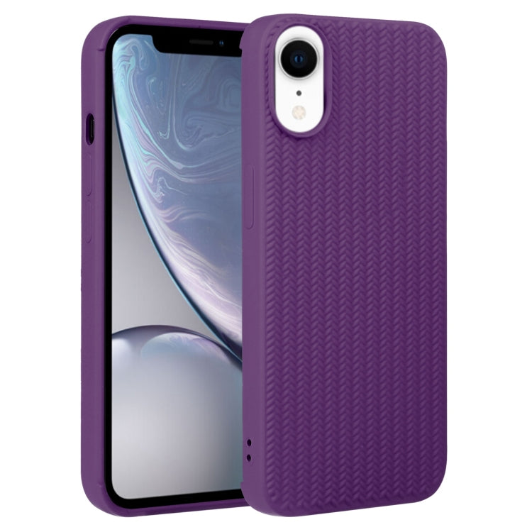 Custodia in silicone con trama intrecciata per iPhone XR
