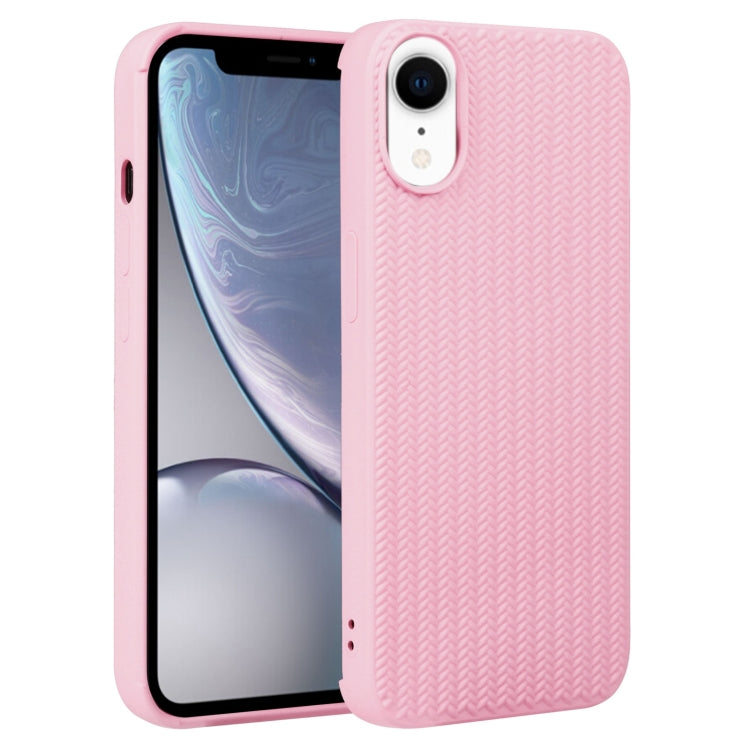 Custodia in silicone con trama intrecciata per iPhone XR