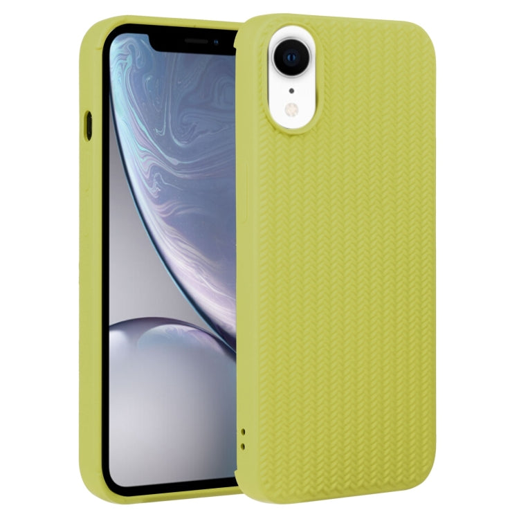 Custodia in silicone con trama intrecciata per iPhone XR
