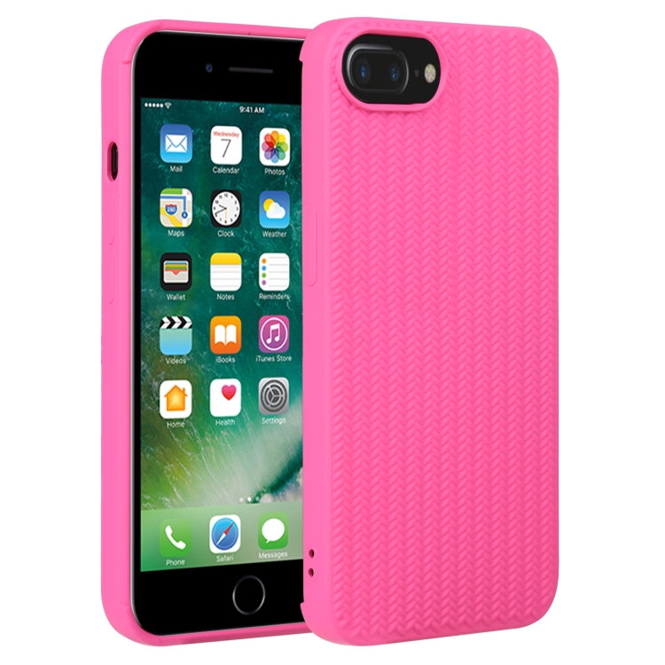 Custodia in silicone con trama intrecciata per iPhone 8 Plus
