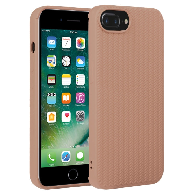 Custodia in silicone con trama intrecciata per iPhone 8 Plus
