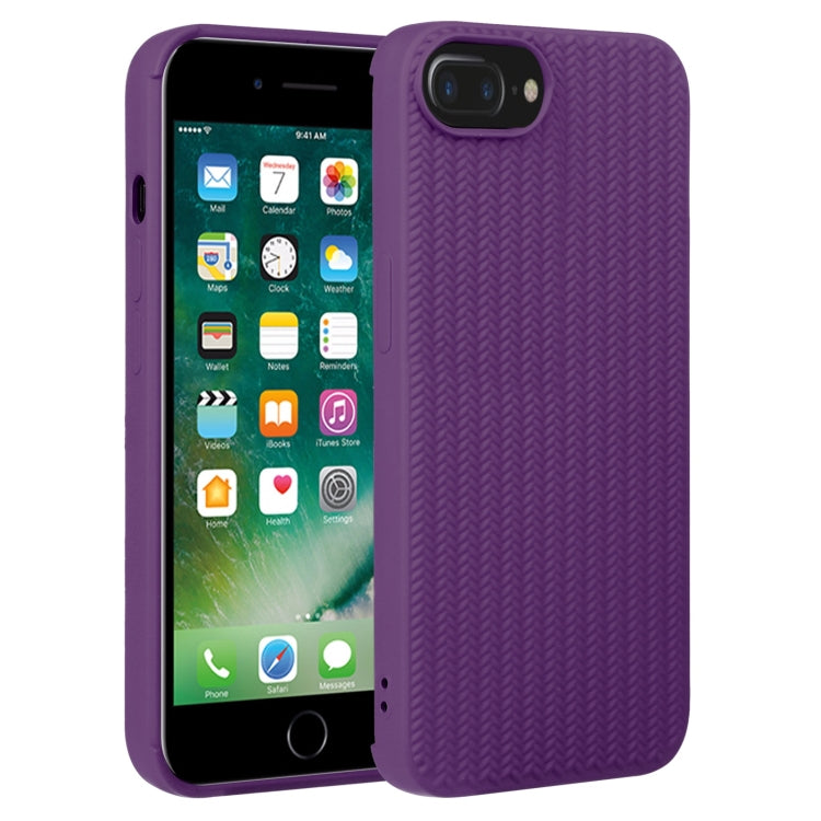 Custodia in silicone con trama intrecciata per iPhone 8 Plus