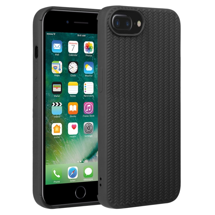 Custodia in silicone con trama intrecciata per iPhone 8 Plus