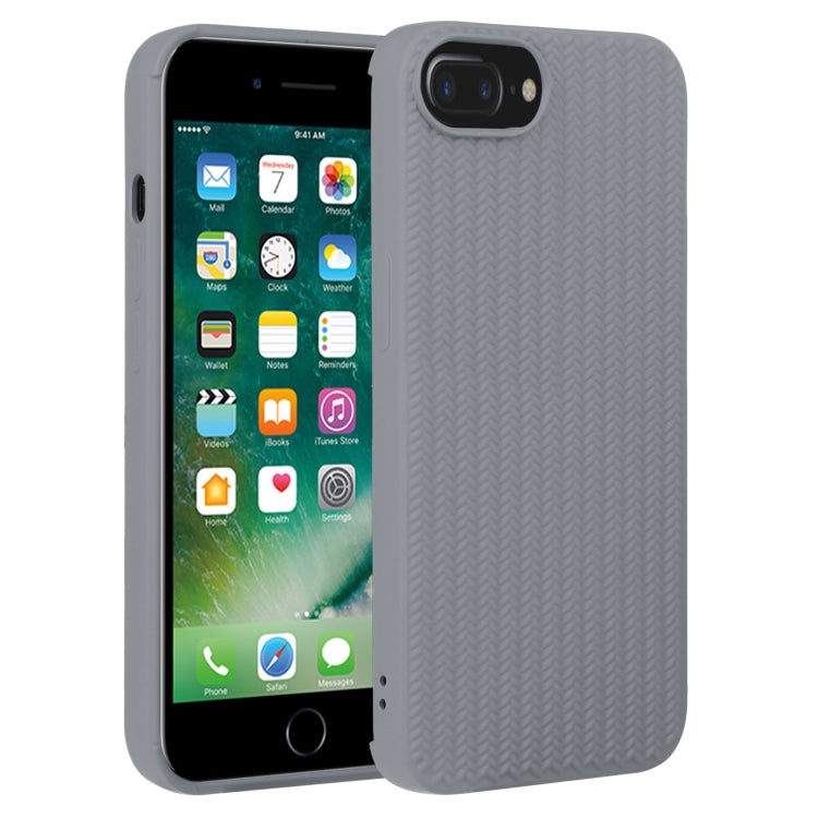 Custodia in silicone con trama intrecciata per iPhone 8 Plus