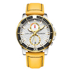 Orologio da uomo in vera pelle al quarzo luminoso multifunzionale