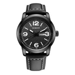 Orologio da uomo in pelle al quarzo stile business 41mm