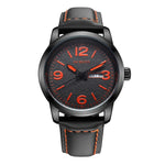 Orologio da uomo in pelle al quarzo stile business 41mm