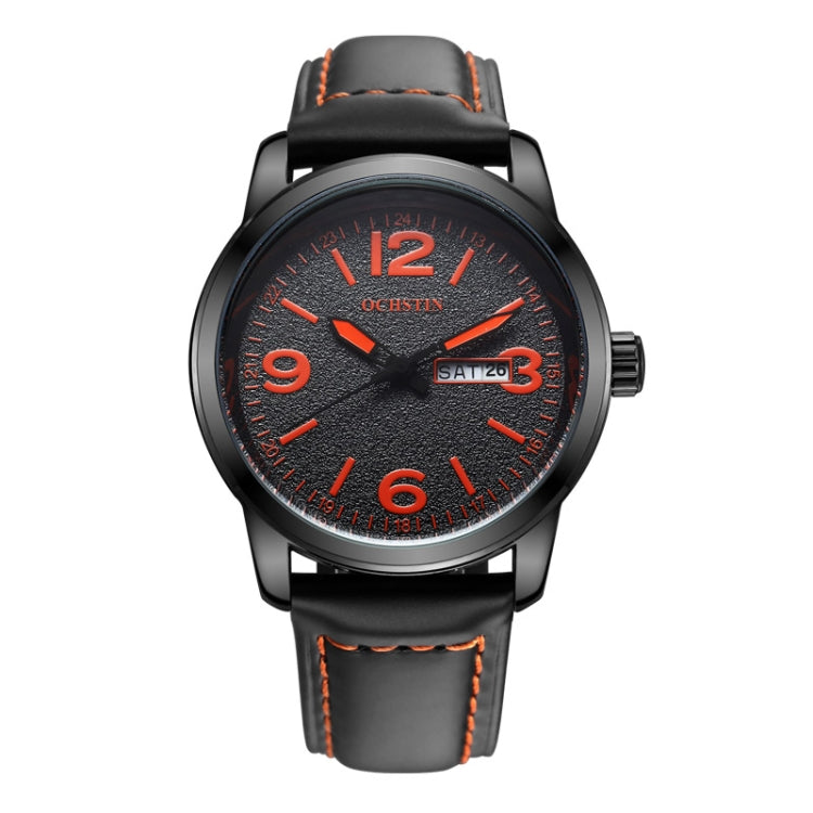 Orologio da uomo in pelle al quarzo stile business 41mm
