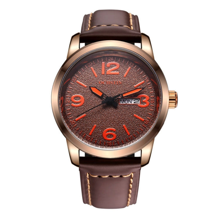Orologio da uomo in pelle al quarzo stile business 41mm