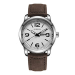 Orologio da uomo in pelle al quarzo stile business 41mm