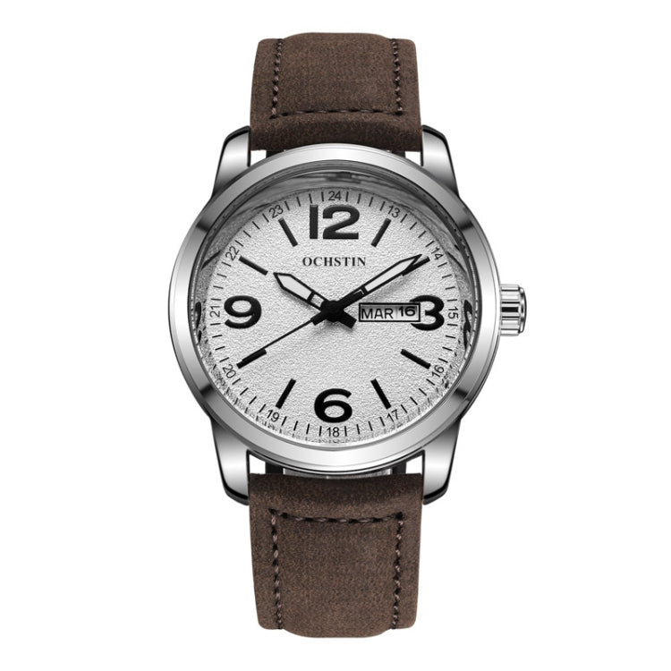 Orologio da uomo in pelle al quarzo stile business 41mm