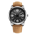 Orologio da uomo in pelle al quarzo stile business 41mm