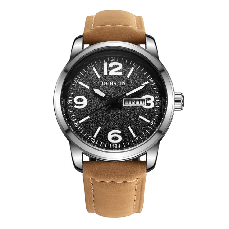 Orologio da uomo in pelle al quarzo stile business 41mm