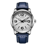 Orologio da uomo in pelle al quarzo stile business 41mm