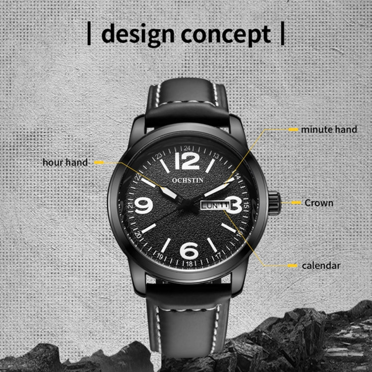 Orologio da uomo in pelle al quarzo stile business 41mm